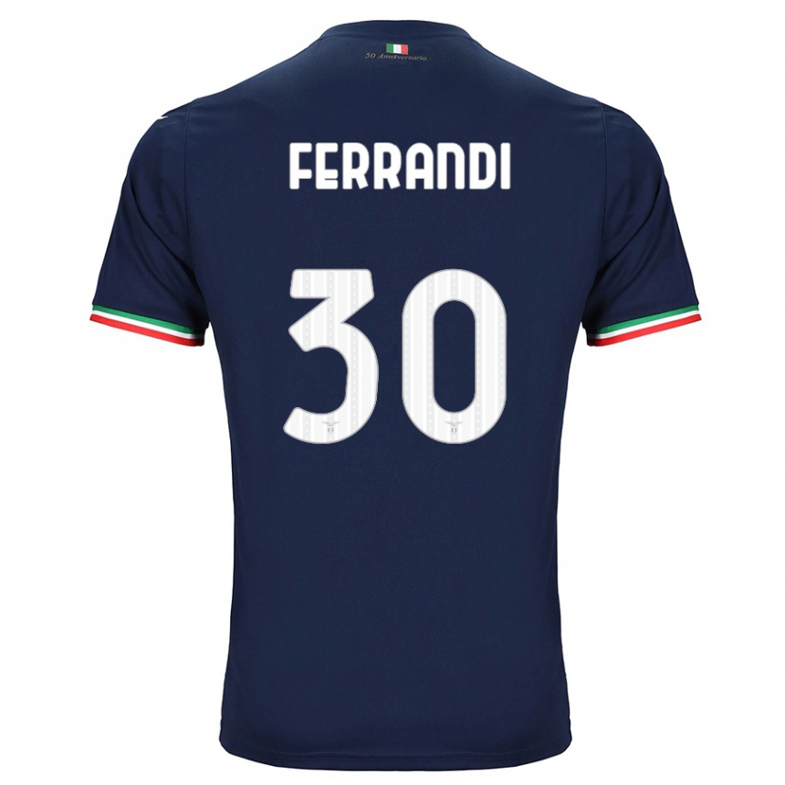 Kids Football Giulia Ferrandi #30 Navy Away Jersey 2023/24 T-Shirt