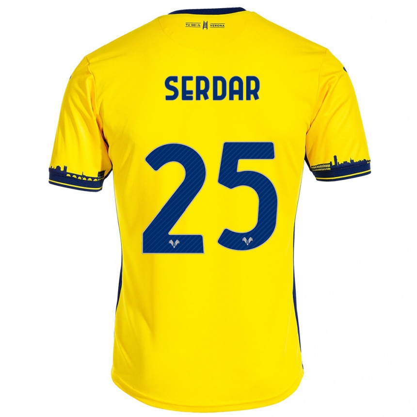 Kids Football Suat Serdar #25 Yellow Away Jersey 2023/24 T-Shirt