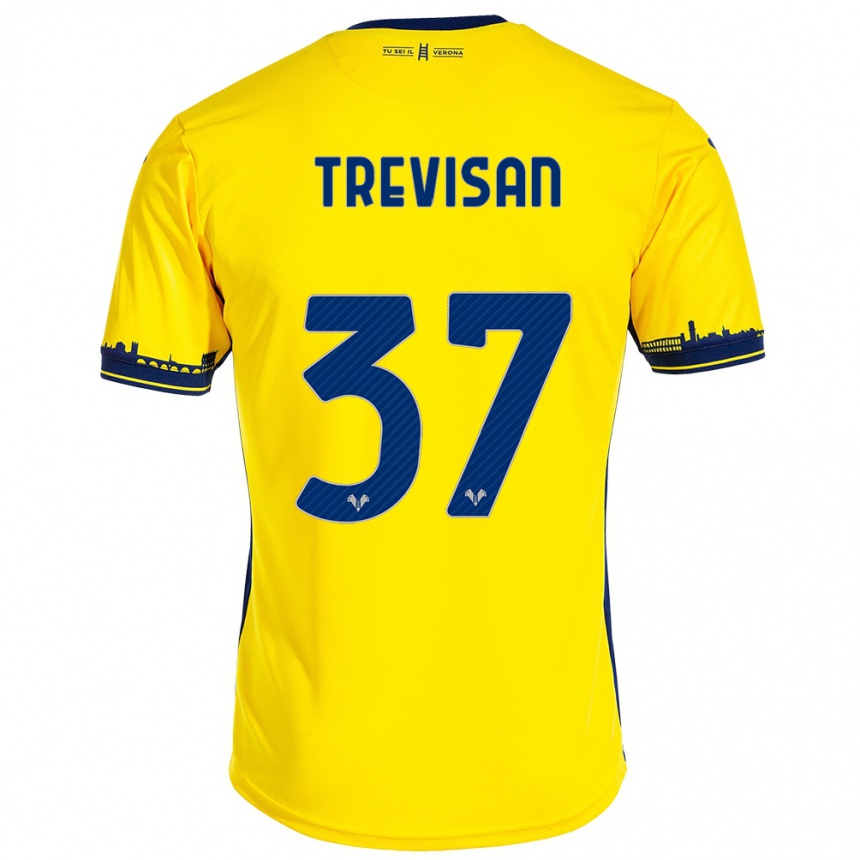 Kids Football Michael Trevisan #37 Yellow Away Jersey 2023/24 T-Shirt