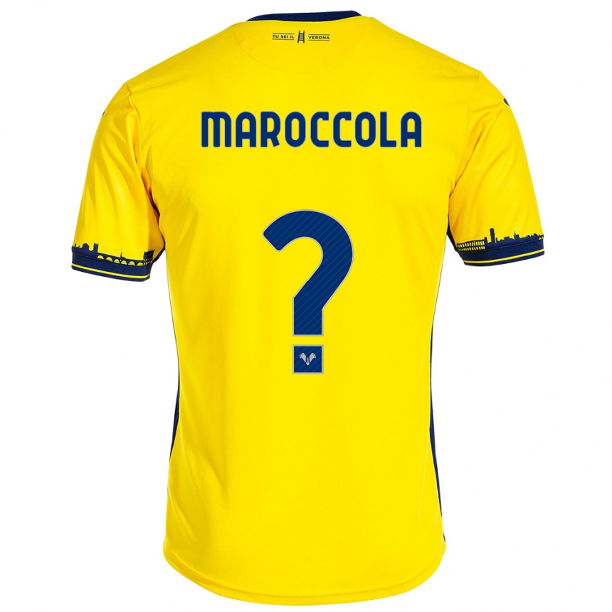 Kids Football Francesco Maroccola #0 Yellow Away Jersey 2023/24 T-Shirt