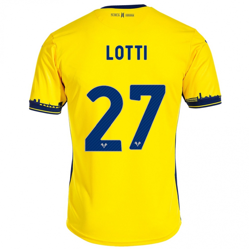 Kids Football Irene Lotti #27 Yellow Away Jersey 2023/24 T-Shirt