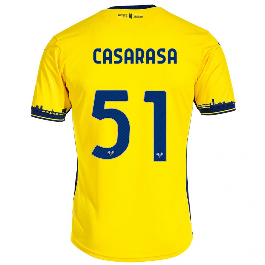 Kids Football Asia Casarasa #51 Yellow Away Jersey 2023/24 T-Shirt