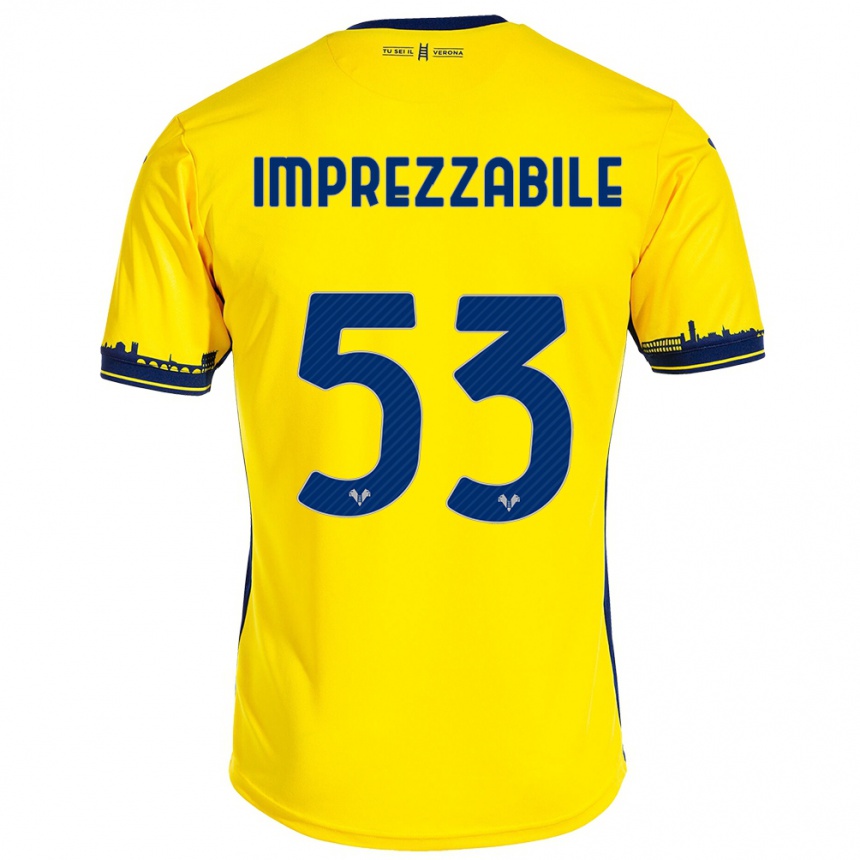 Kids Football Francesca Imprezzabile #53 Yellow Away Jersey 2023/24 T-Shirt