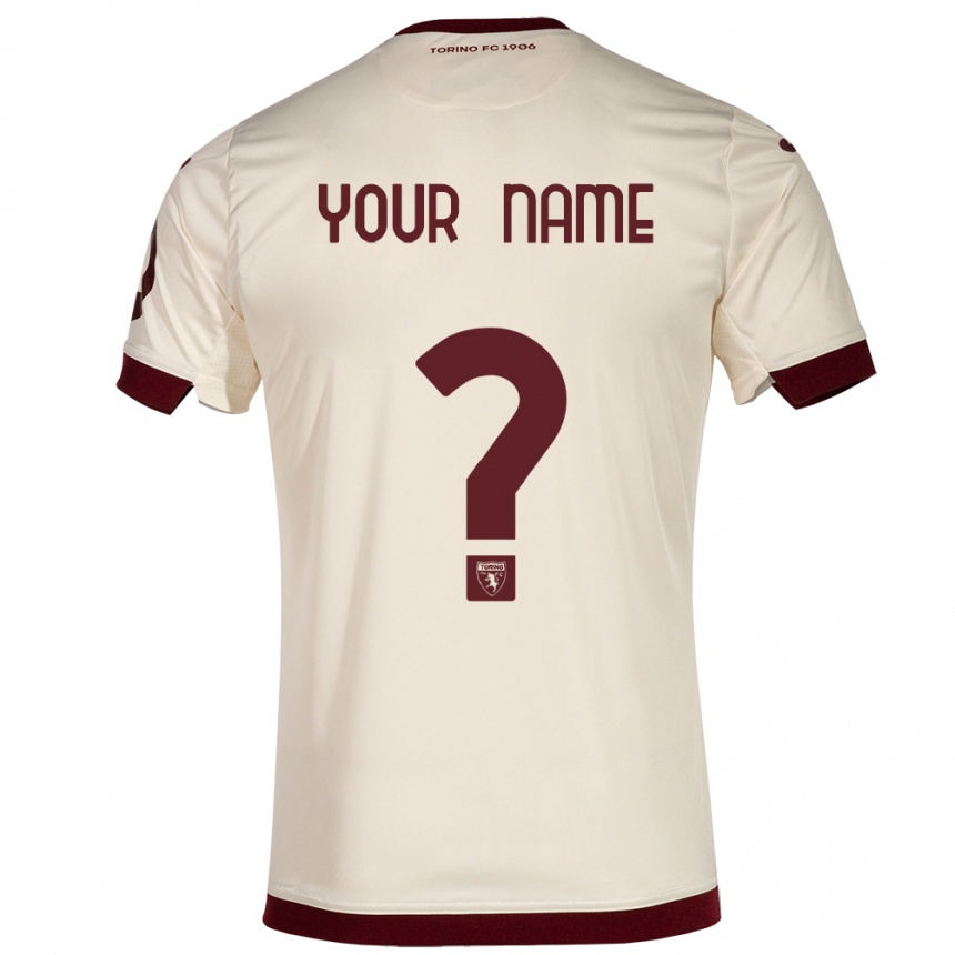 Kids Football Your Name #0 Champagne Away Jersey 2023/24 T-Shirt