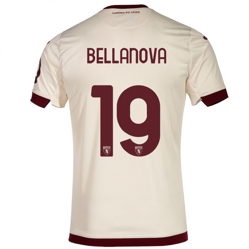 Kids Football Raoul Bellanova #19 Champagne Away Jersey 2023/24 T-Shirt