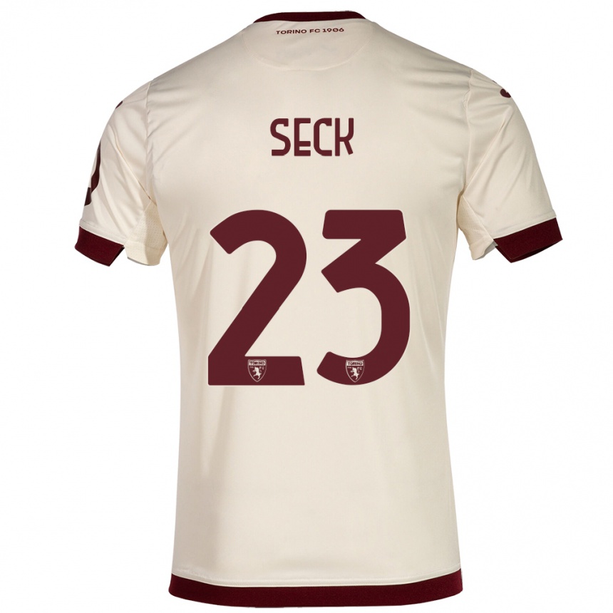 Kids Football Demba Seck #23 Champagne Away Jersey 2023/24 T-Shirt