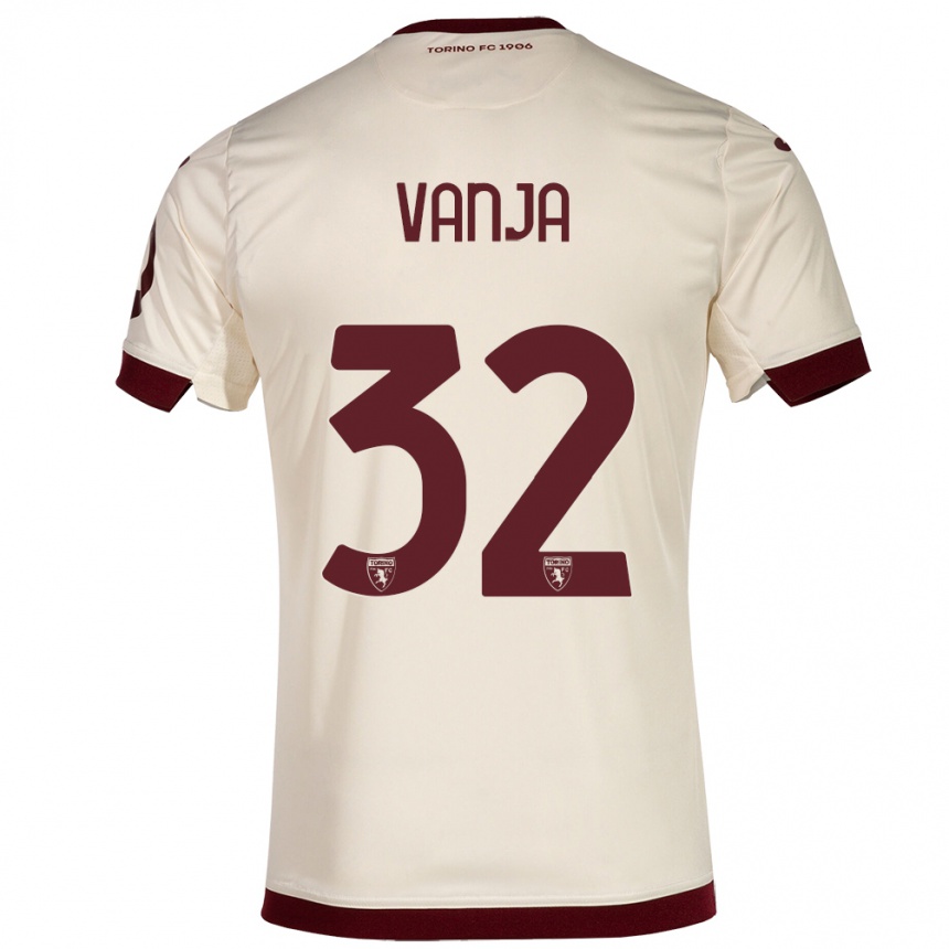 Kids Football Vanja Milinković-Savić #32 Champagne Away Jersey 2023/24 T-Shirt