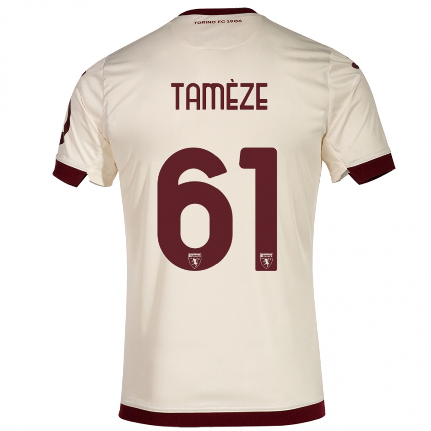 Kids Football Adrien Tamèze #61 Champagne Away Jersey 2023/24 T-Shirt