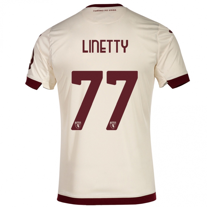 Kids Football Karol Linetty #77 Champagne Away Jersey 2023/24 T-Shirt