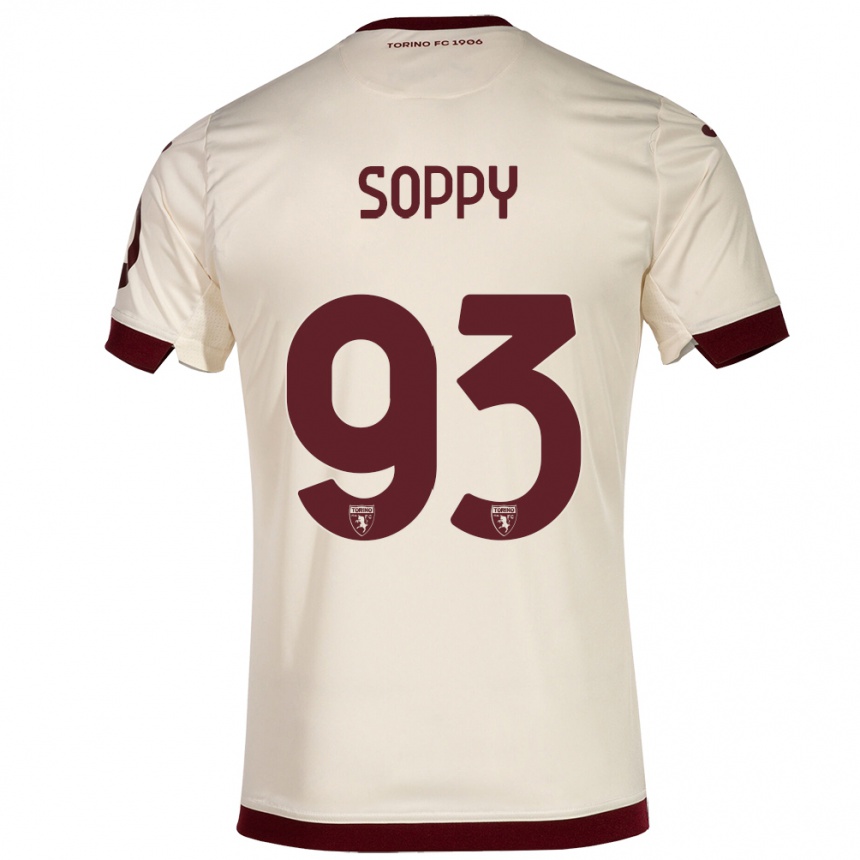 Kids Football Brandon Soppy #93 Champagne Away Jersey 2023/24 T-Shirt