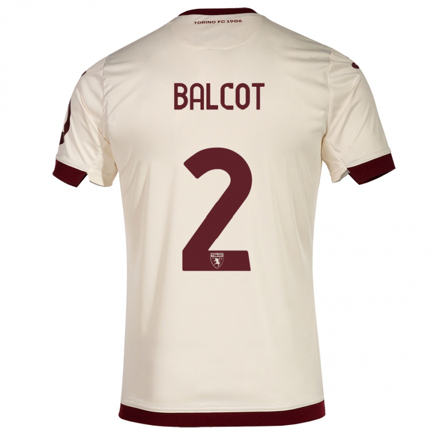 Kids Football Côme Bianay Balcot #2 Champagne Away Jersey 2023/24 T-Shirt