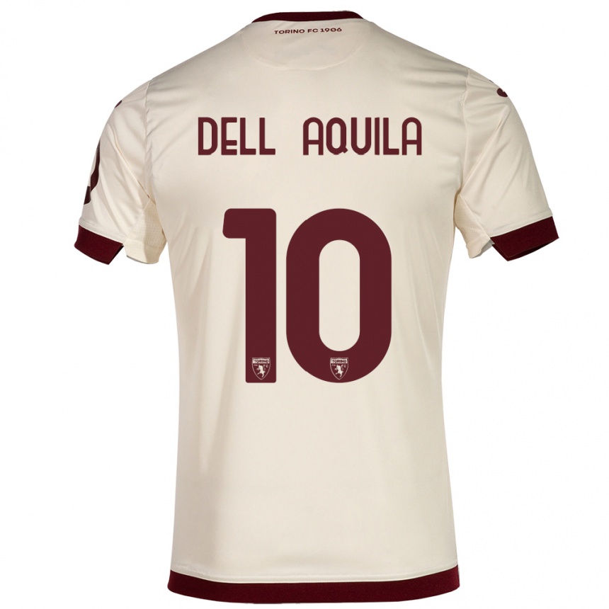 Kids Football Francesco Dell'aquila #10 Champagne Away Jersey 2023/24 T-Shirt