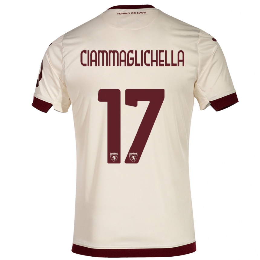 Kids Football Aaron Ciammaglichella #17 Champagne Away Jersey 2023/24 T-Shirt