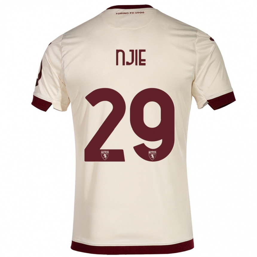 Kids Football Alieu Njie #29 Champagne Away Jersey 2023/24 T-Shirt