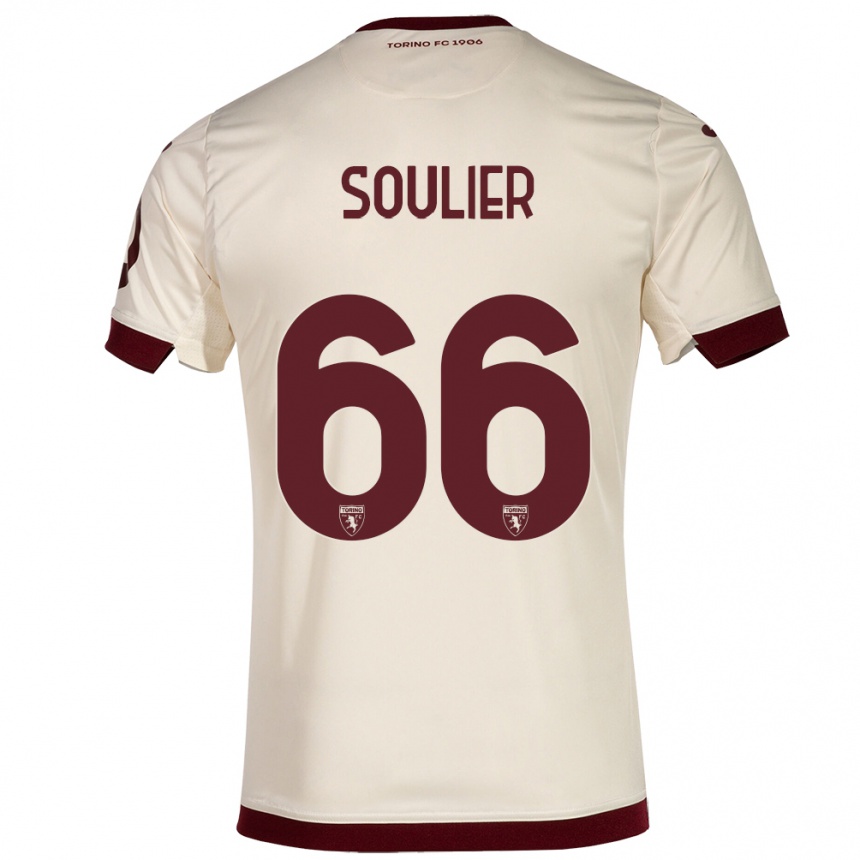 Kids Football Evan Soulier #66 Champagne Away Jersey 2023/24 T-Shirt