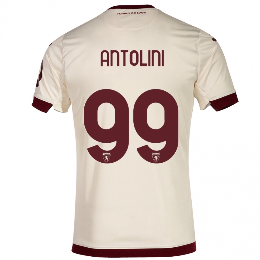 Kids Football Jacopo Antolini #99 Champagne Away Jersey 2023/24 T-Shirt