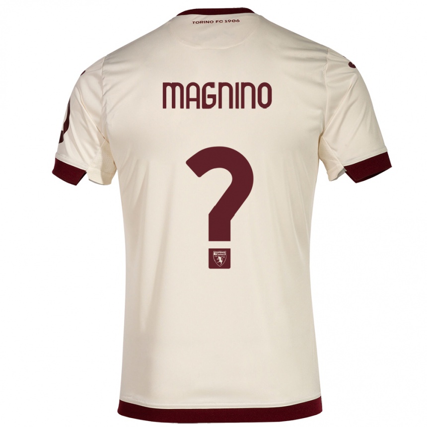 Kids Football Emanuele Magnino #0 Champagne Away Jersey 2023/24 T-Shirt