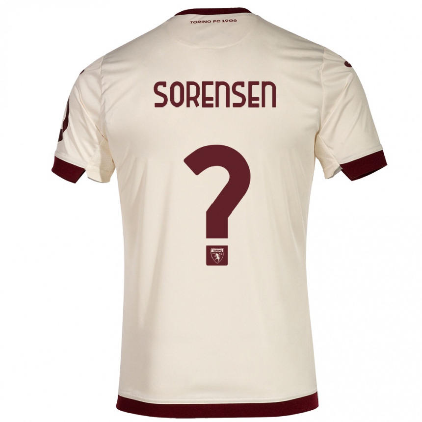 Kids Football Ben Sørensen #0 Champagne Away Jersey 2023/24 T-Shirt