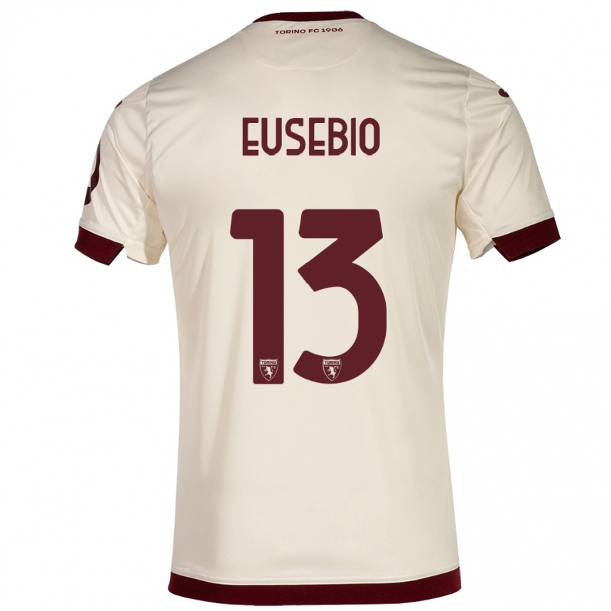 Kids Football Chiara Eusebio #13 Champagne Away Jersey 2023/24 T-Shirt