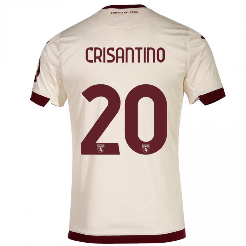 Kids Football Giulia Crisantino #20 Champagne Away Jersey 2023/24 T-Shirt