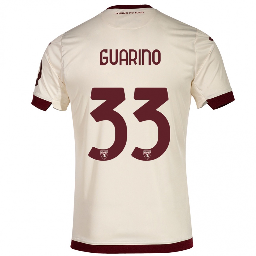 Kids Football Rita Guarino #33 Champagne Away Jersey 2023/24 T-Shirt