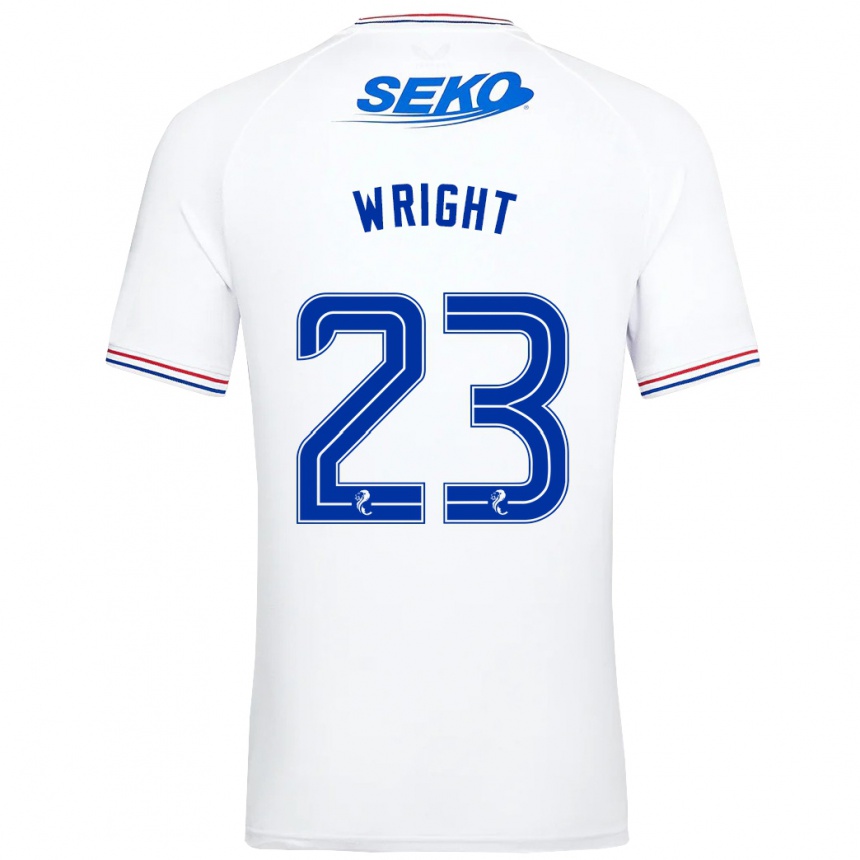 Kids Football Scott Wright #23 White Away Jersey 2023/24 T-Shirt