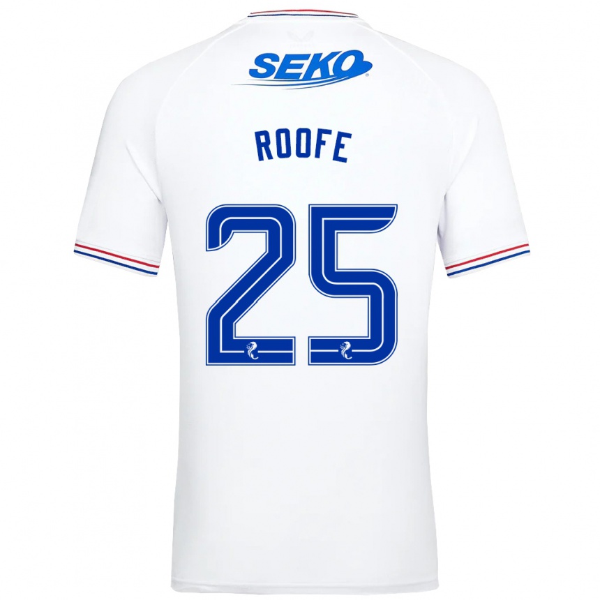 Kids Football Kemar Roofe #25 White Away Jersey 2023/24 T-Shirt