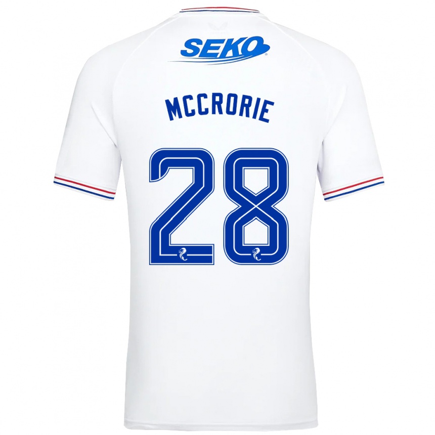 Kids Football Robby Mccrorie #28 White Away Jersey 2023/24 T-Shirt