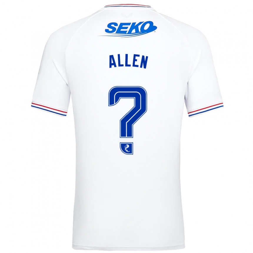 Kids Football Greig Allen #0 White Away Jersey 2023/24 T-Shirt