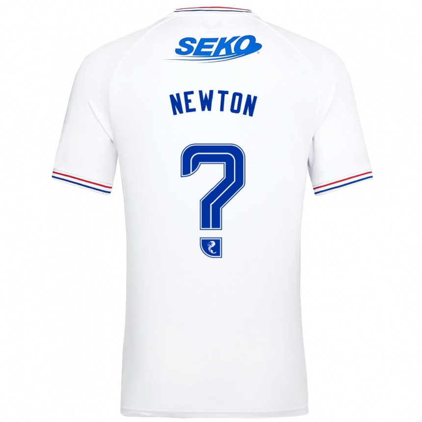 Kids Football Jamie Newton #0 White Away Jersey 2023/24 T-Shirt
