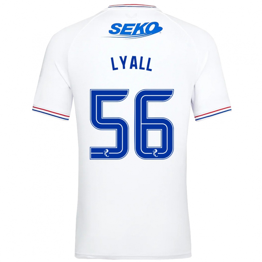 Kids Football Arron Lyall #56 White Away Jersey 2023/24 T-Shirt