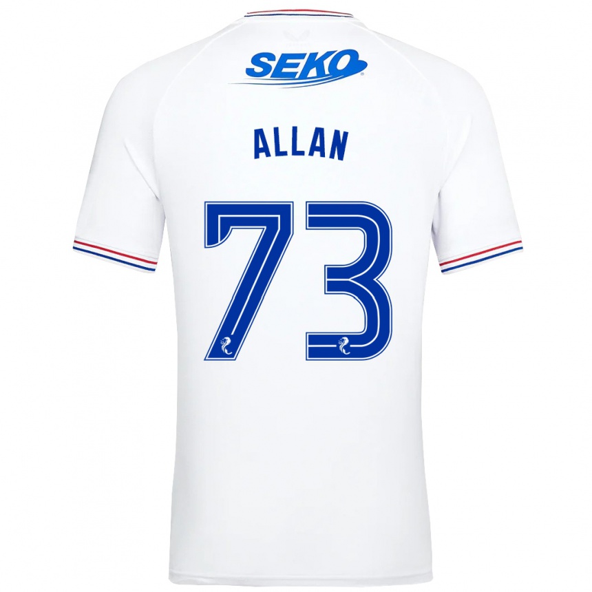 Kids Football Connor Allan #73 White Away Jersey 2023/24 T-Shirt