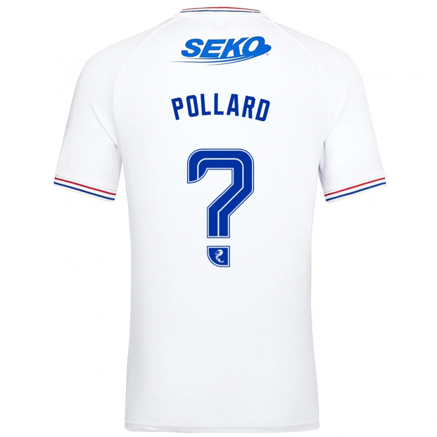 Kids Football Lancelot Pollard #0 White Away Jersey 2023/24 T-Shirt