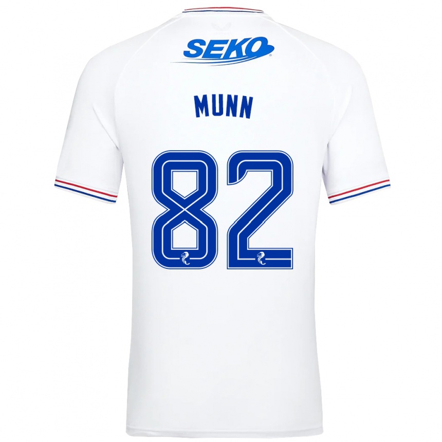 Kids Football Mason Munn #82 White Away Jersey 2023/24 T-Shirt