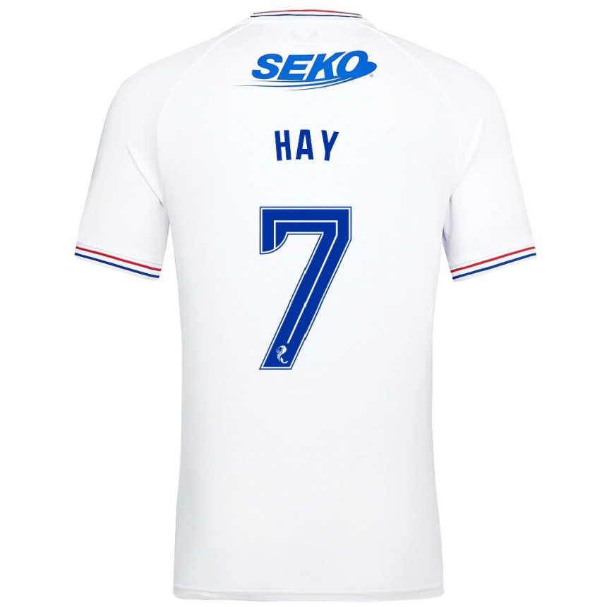 Kids Football Brogan Hay #7 White Away Jersey 2023/24 T-Shirt