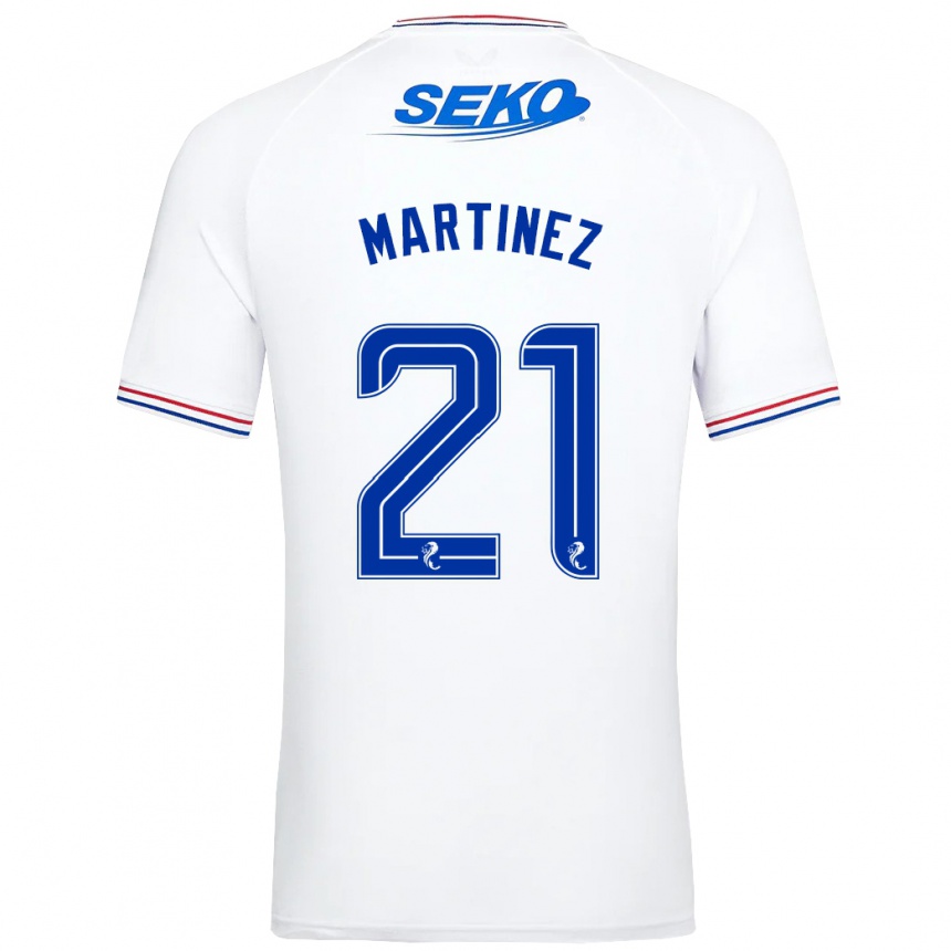 Kids Football Lisa Martinez #21 White Away Jersey 2023/24 T-Shirt