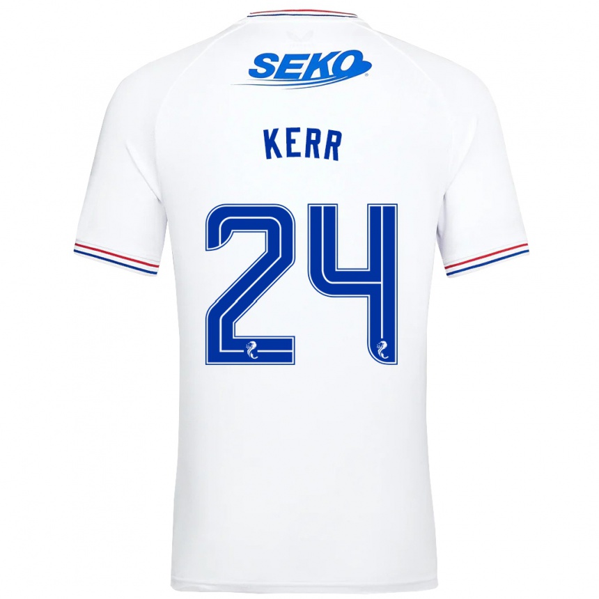 Kids Football Samantha Mary Kerr #24 White Away Jersey 2023/24 T-Shirt