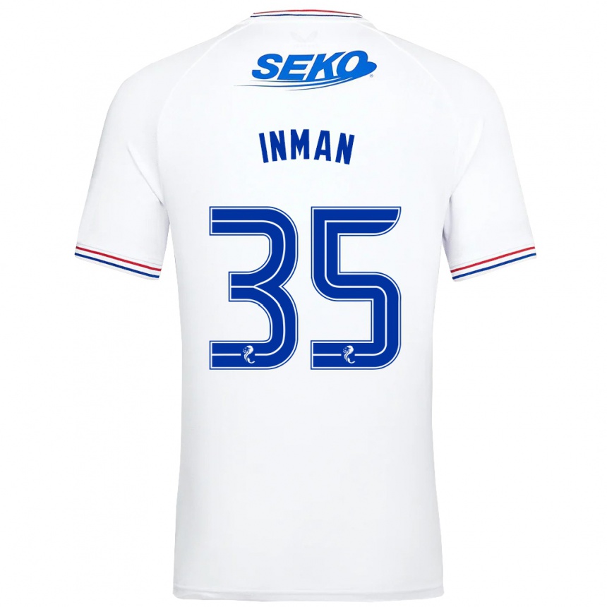 Kids Football Lucy Inman #35 White Away Jersey 2023/24 T-Shirt