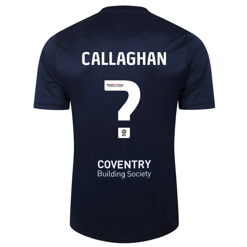 Kids Football Charlie Callaghan #0 Red Navy Away Jersey 2023/24 T-Shirt