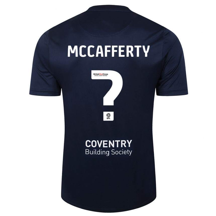 Kids Football Lewys Mccafferty #0 Red Navy Away Jersey 2023/24 T-Shirt