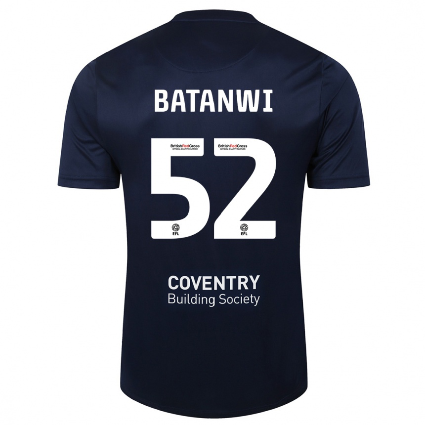 Kids Football Tristen Batanwi #52 Red Navy Away Jersey 2023/24 T-Shirt