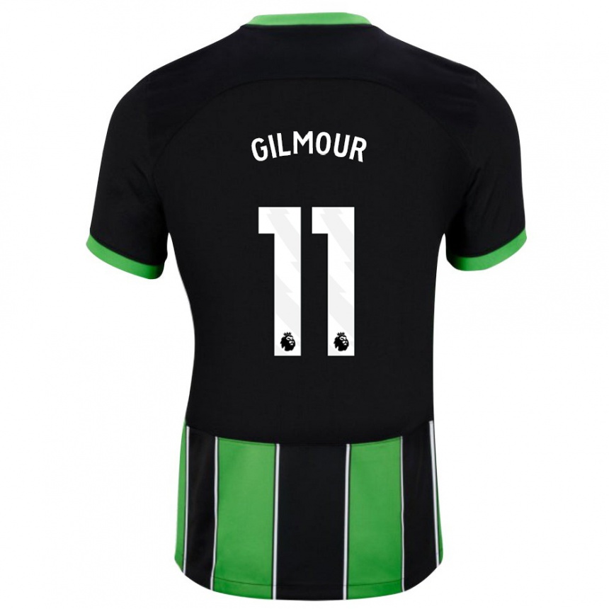 Kids Football Billy Gilmour #11 Black Green Away Jersey 2023/24 T-Shirt