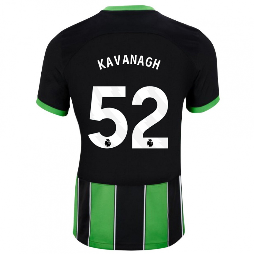 Kids Football Leigh Kavanagh #52 Black Green Away Jersey 2023/24 T-Shirt