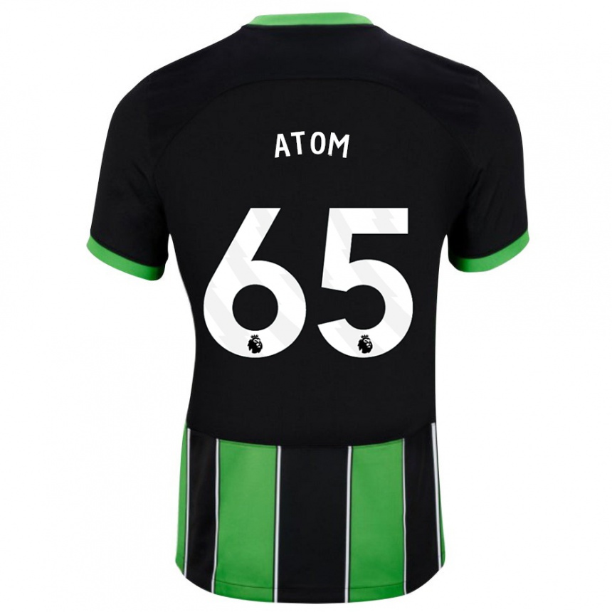 Kids Football Noel Atom #65 Black Green Away Jersey 2023/24 T-Shirt