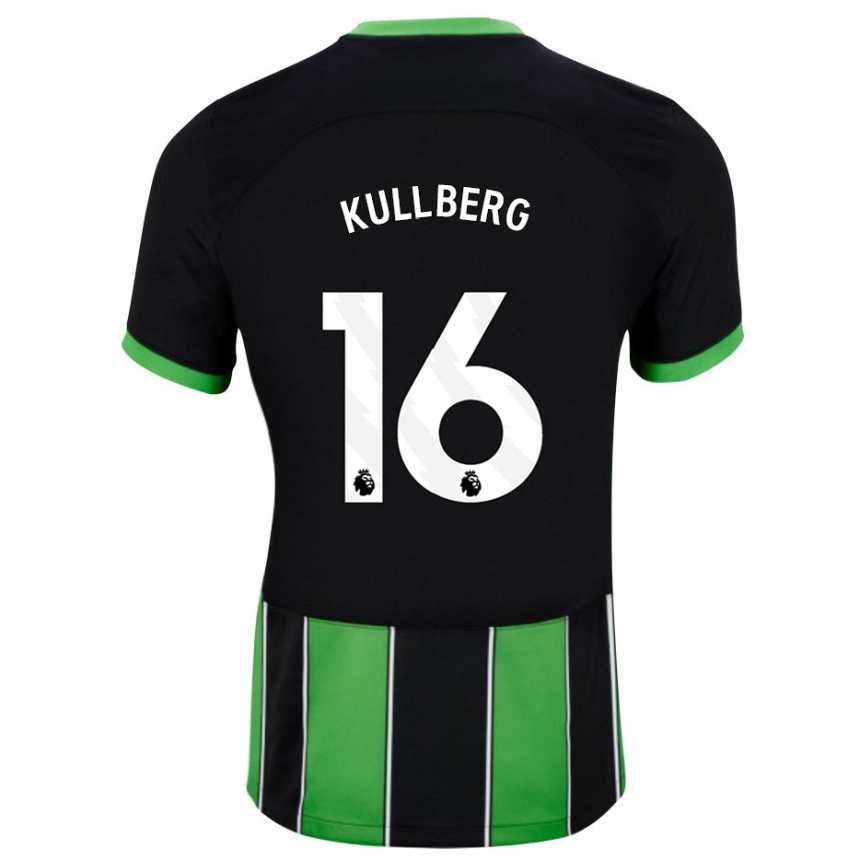 Kids Football Emma Nanny Charlotte Kullberg #16 Black Green Away Jersey 2023/24 T-Shirt