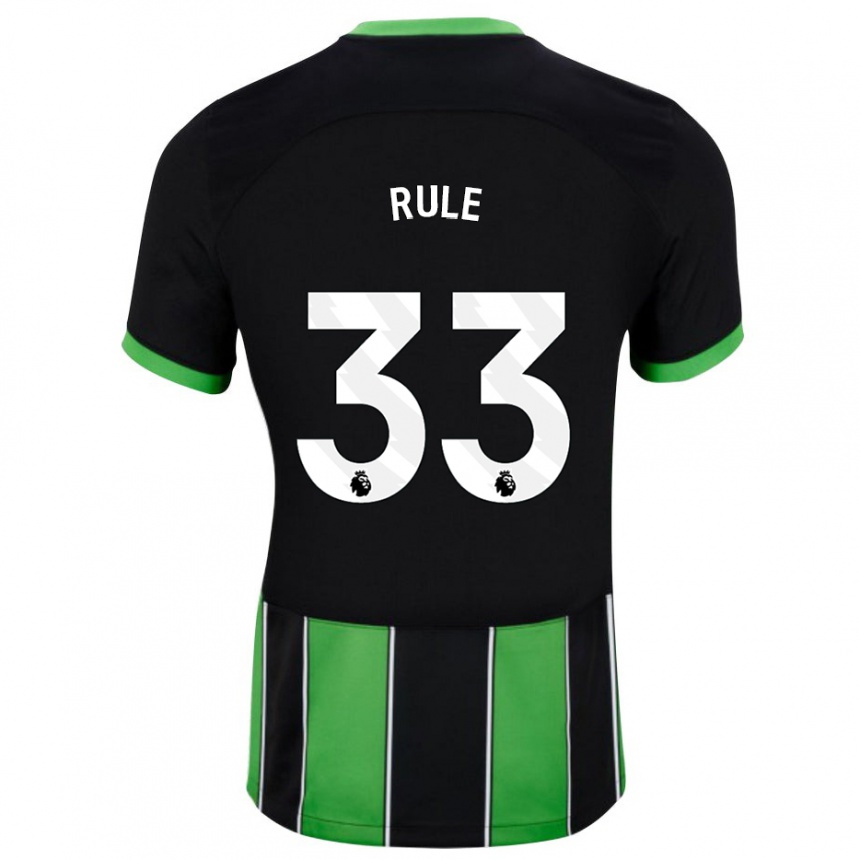 Kids Football Charlize Jayde Rule #33 Black Green Away Jersey 2023/24 T-Shirt