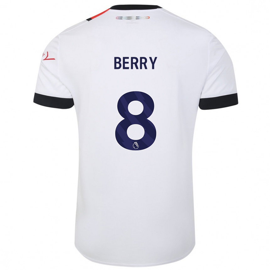 Kids Football Luke Berry #8 White Away Jersey 2023/24 T-Shirt