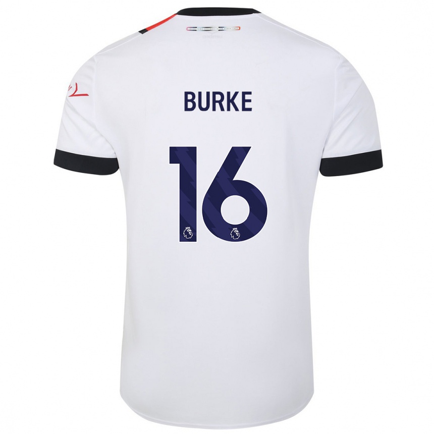 Kids Football Reece Burke #16 White Away Jersey 2023/24 T-Shirt