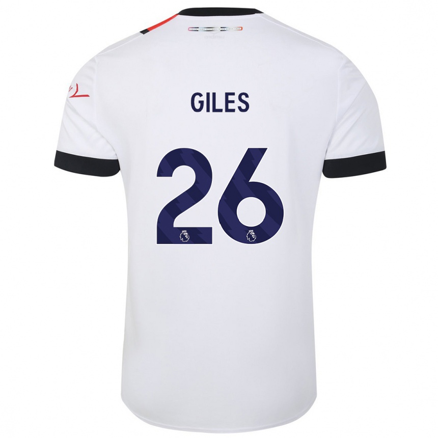 Kids Football Ryan Giles #26 White Away Jersey 2023/24 T-Shirt