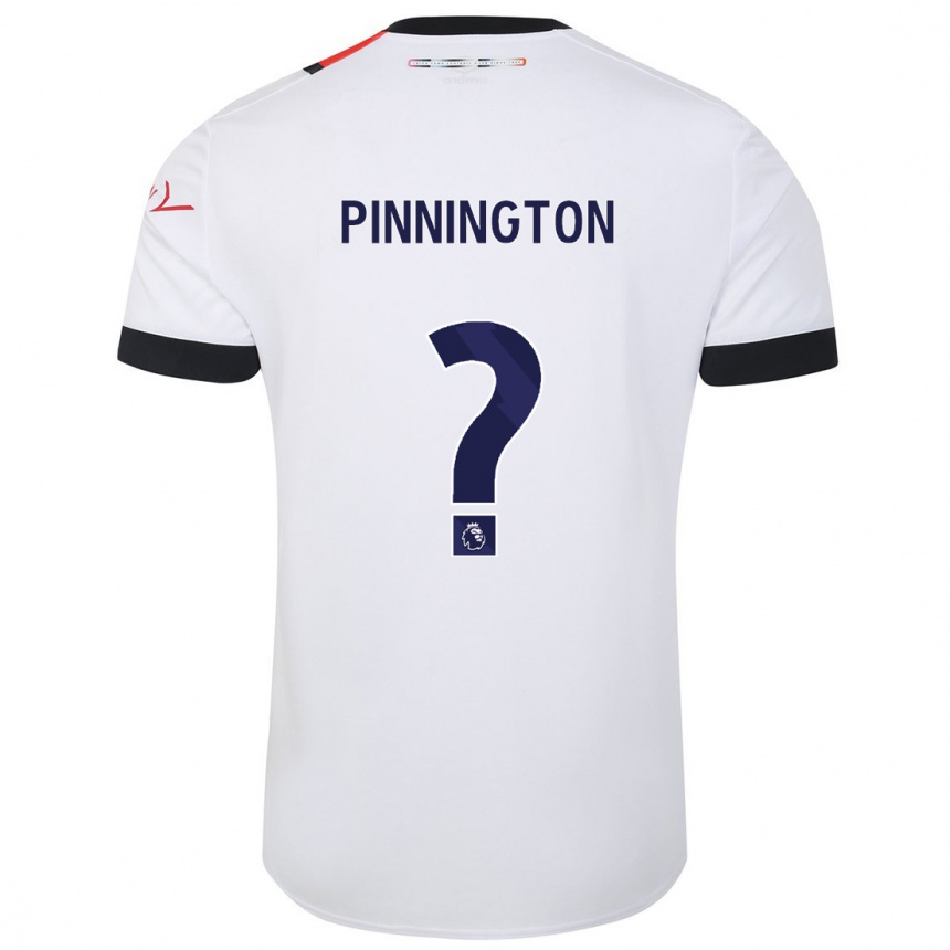 Kids Football Jacob Pinnington #0 White Away Jersey 2023/24 T-Shirt